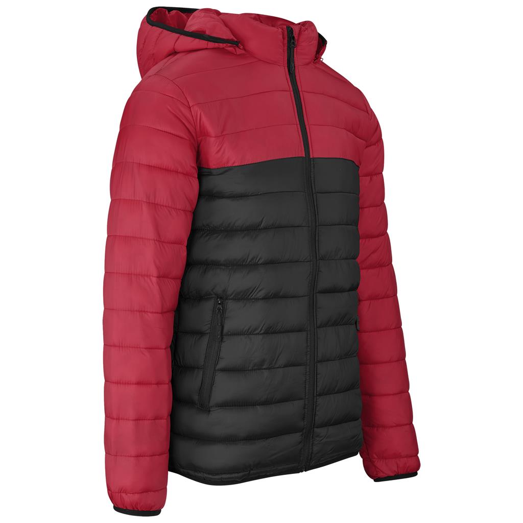 Mens Kyoto Two-Tone Jacket - Black Red Mirelle Leather and Lifestyle