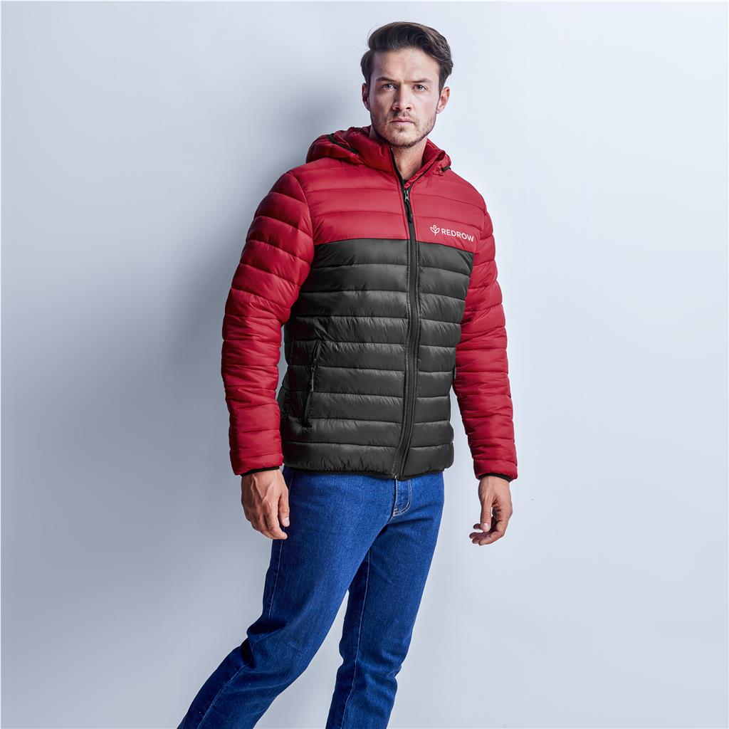 Mens Kyoto Two-Tone Jacket - Black Red Mirelle Leather and Lifestyle