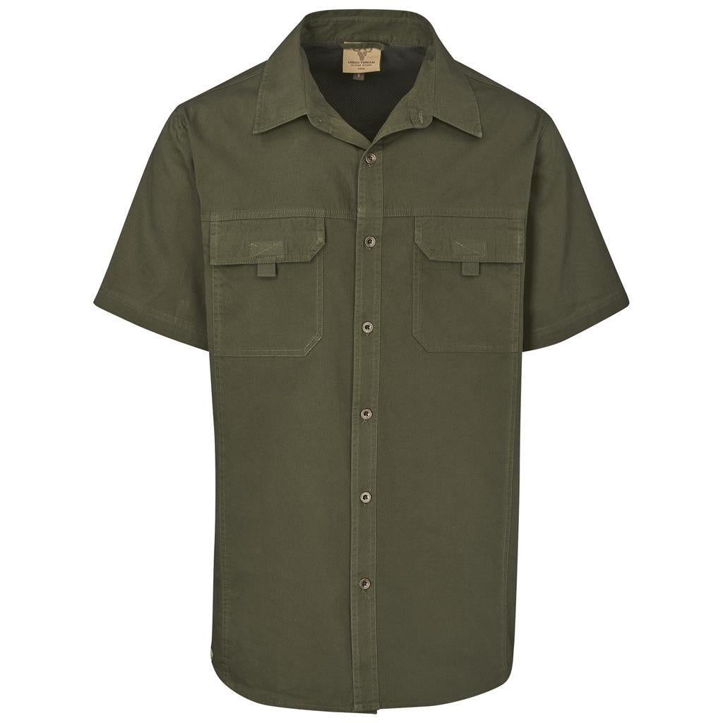 Mens Short Sleeve Mawenzi Twill Shirt - South Africa - Mirelle Leather and Lifestyle