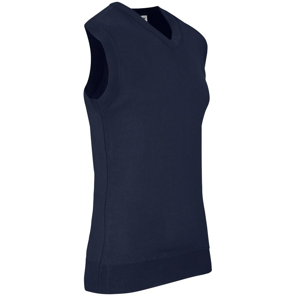 Mens Sleeveless Peru V-Neck Jersey - Navy Mirelle Leather and Lifestyle