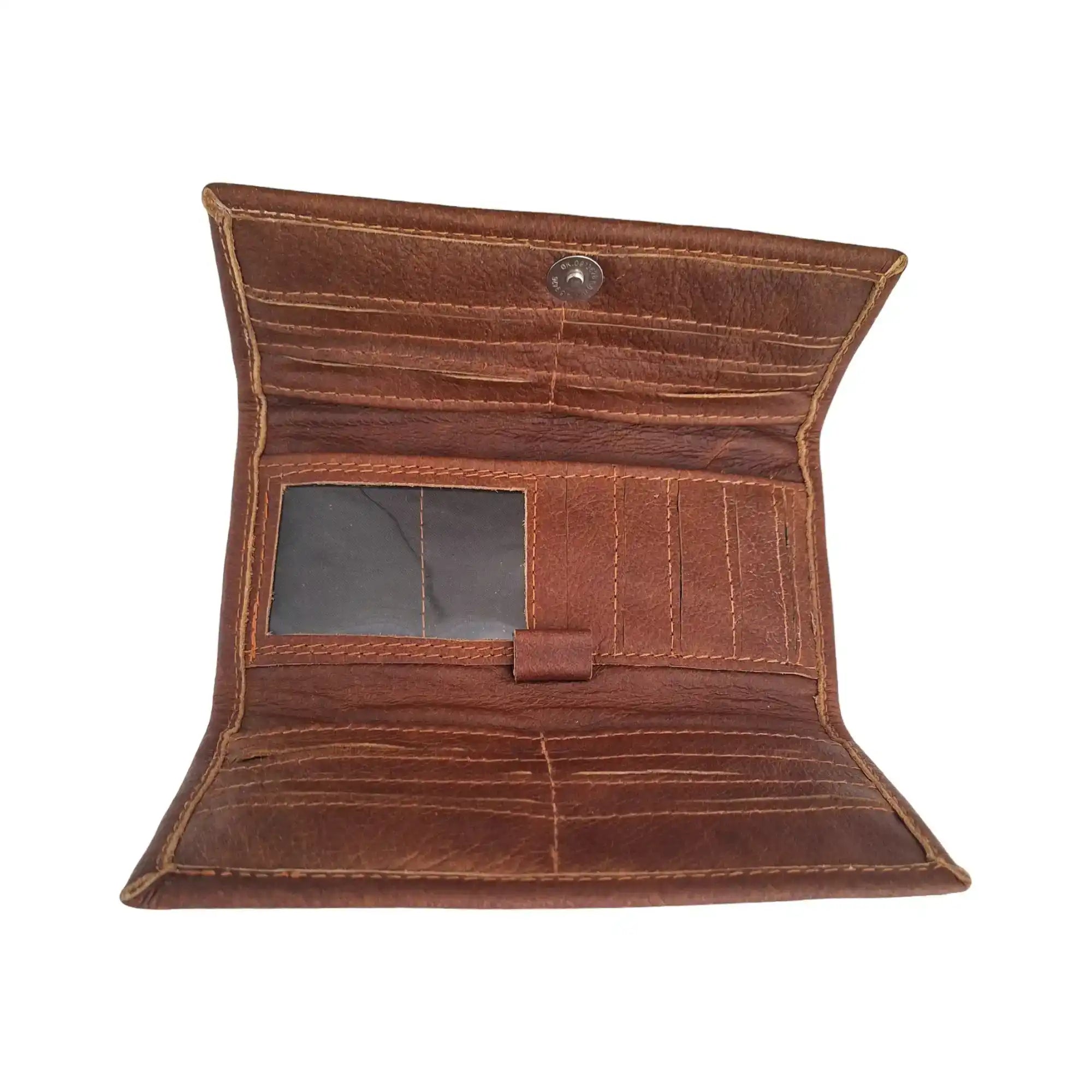 Mirelle Genuine Leather Classic Ladies Purse - Pecan Brown - South Africa - Mirelle Leather and Lifestyle