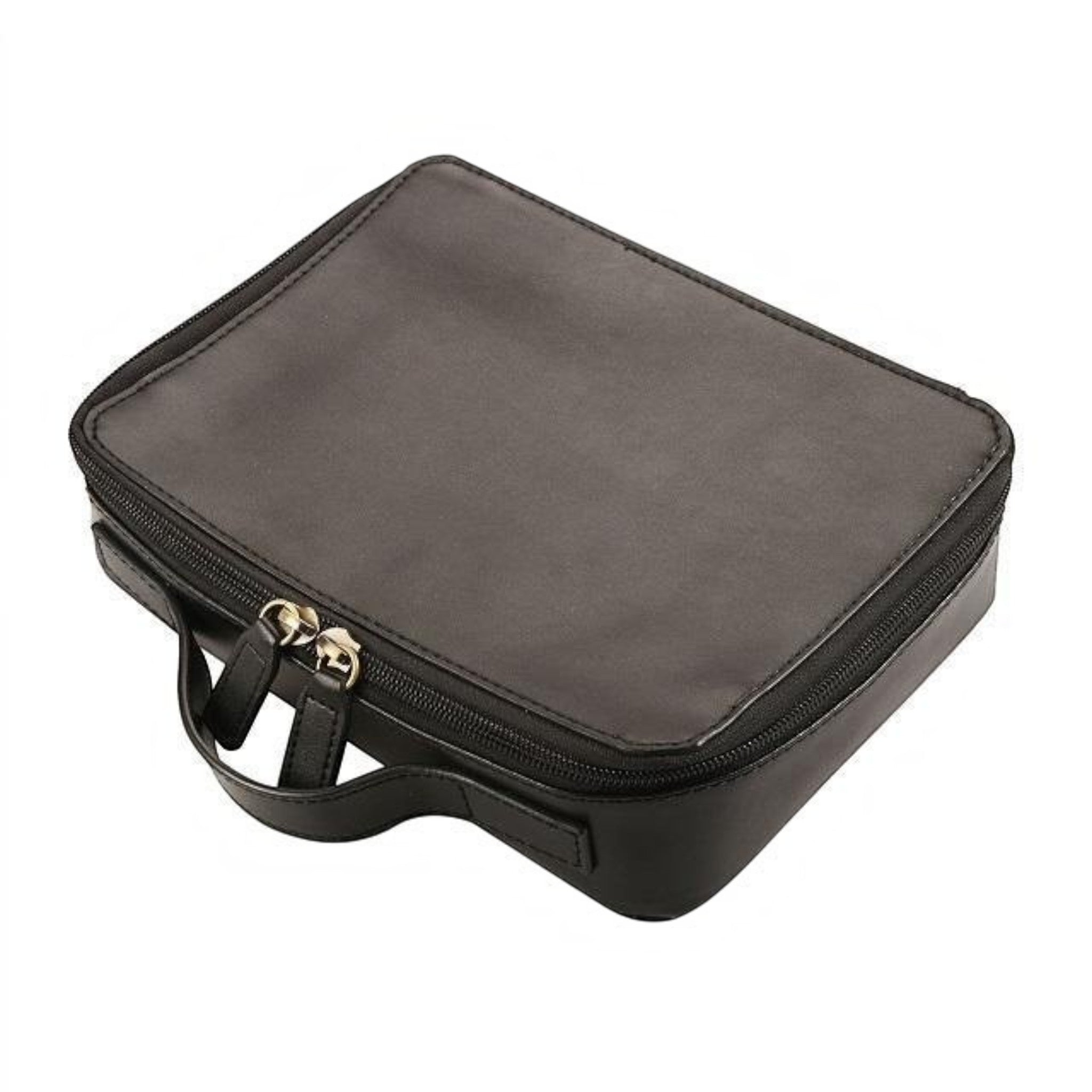 Mirelle Leather and Lifestyle black genuine leather utility bag with top zip and front carry handle
