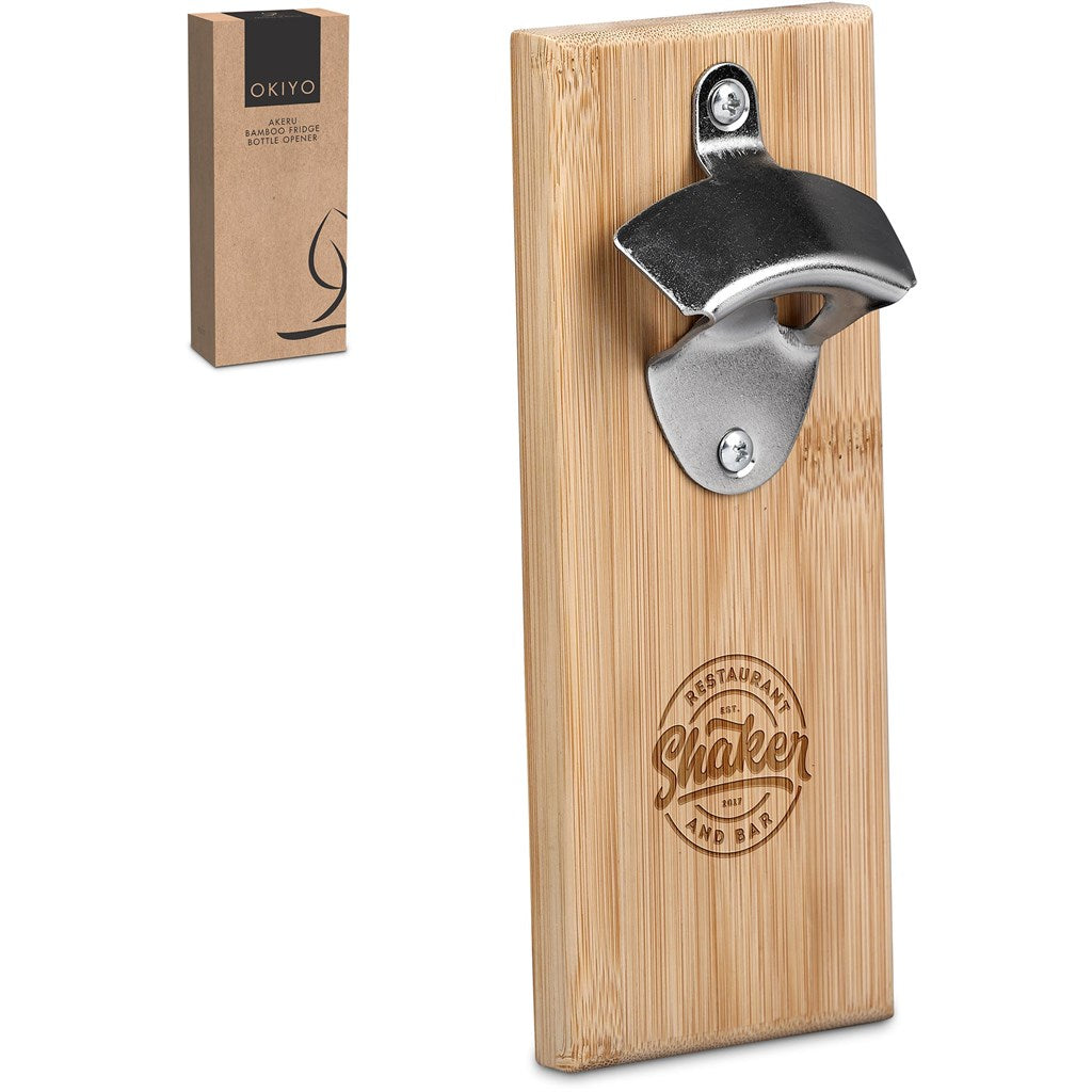 Okiyo Akeru Bamboo Fridge Bottle Opener Mirelle Leather and Lifestyle