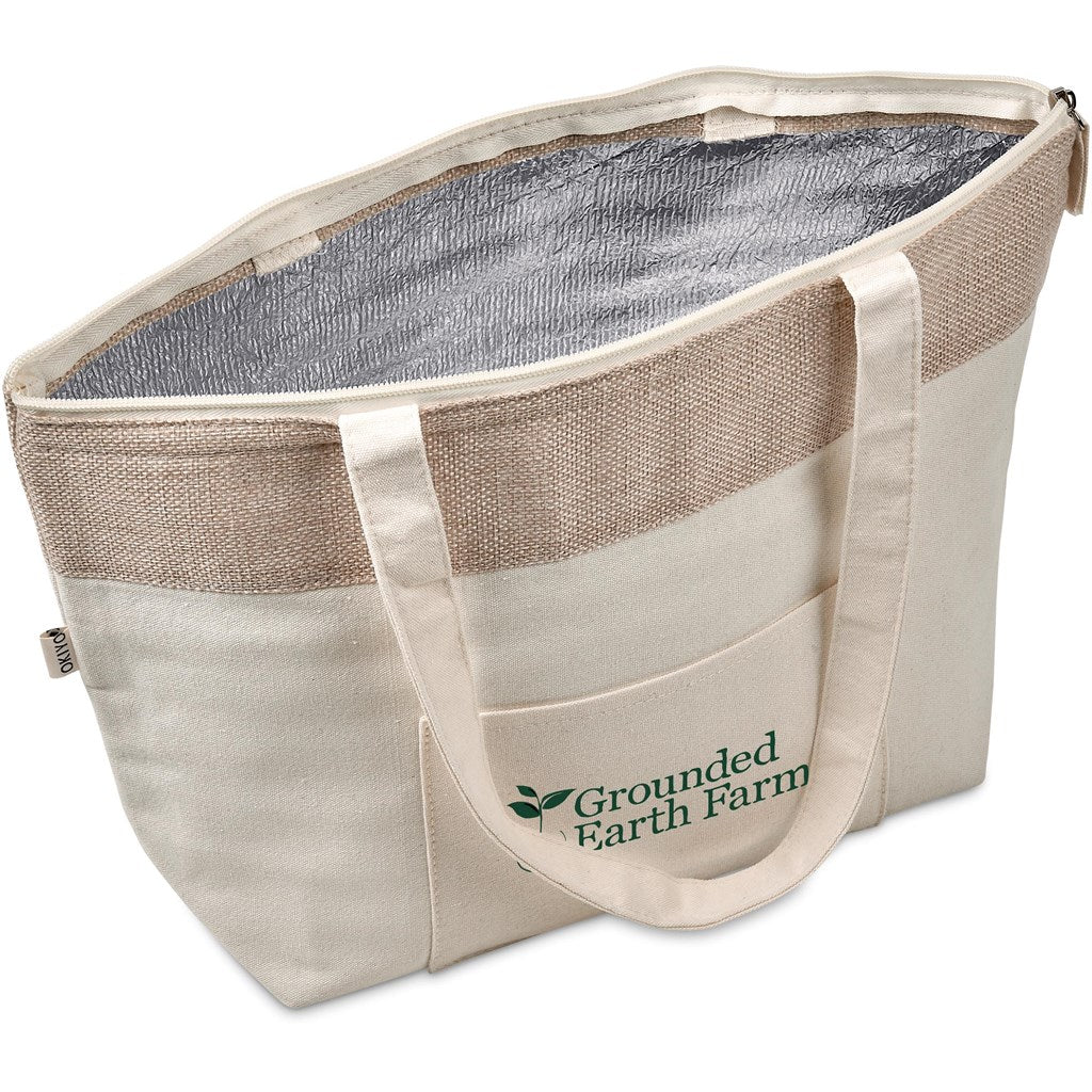 Okiyo Arshi Cotton & Jute 12 Can Lunch Cooler Mirelle Leather and Lifestyle
