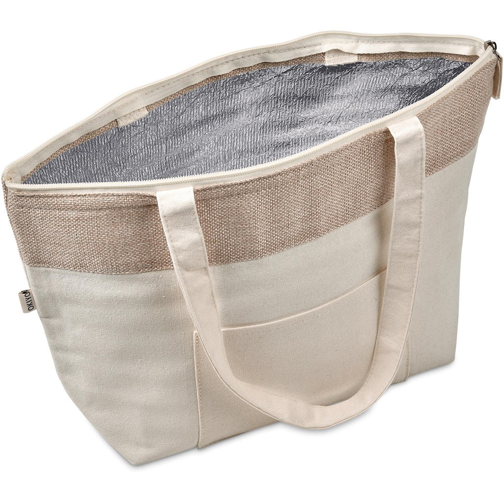 Okiyo Arshi Cotton & Jute 12 Can Lunch Cooler Mirelle Leather and Lifestyle