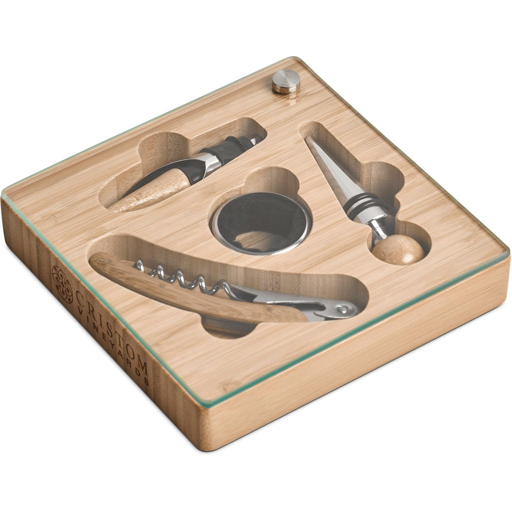 Okiyo Budonoki Bamboo Wine Accessories set Mirelle Leather and Lifestyle