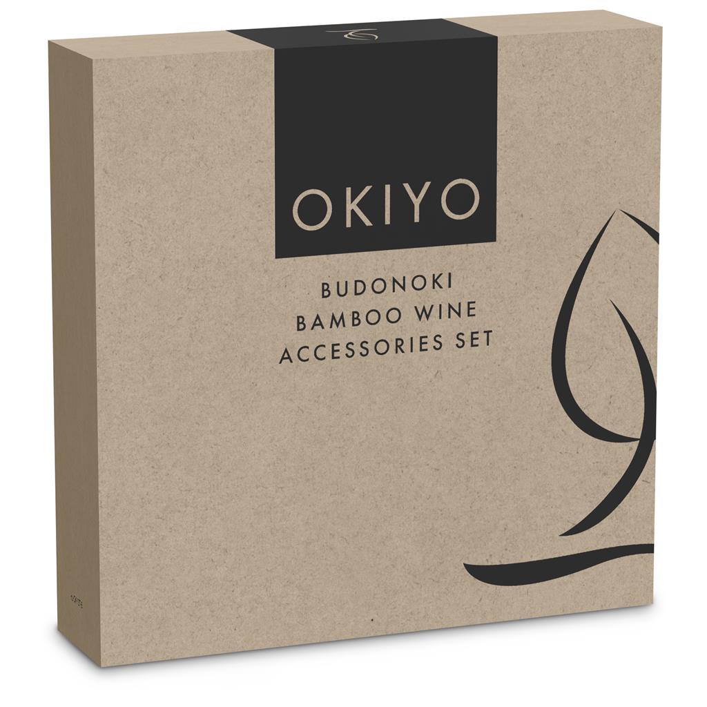 Okiyo Budonoki Bamboo Wine Accessories set Mirelle Leather and Lifestyle