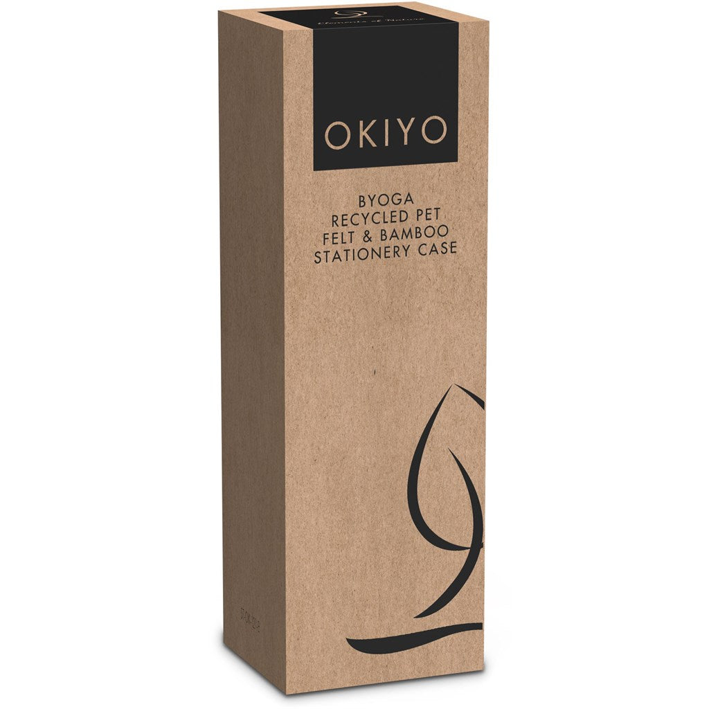 Okiyo Byoga Recycled PET Felt & Bamboo Stationery Case Mirelle Leather and Lifestyle