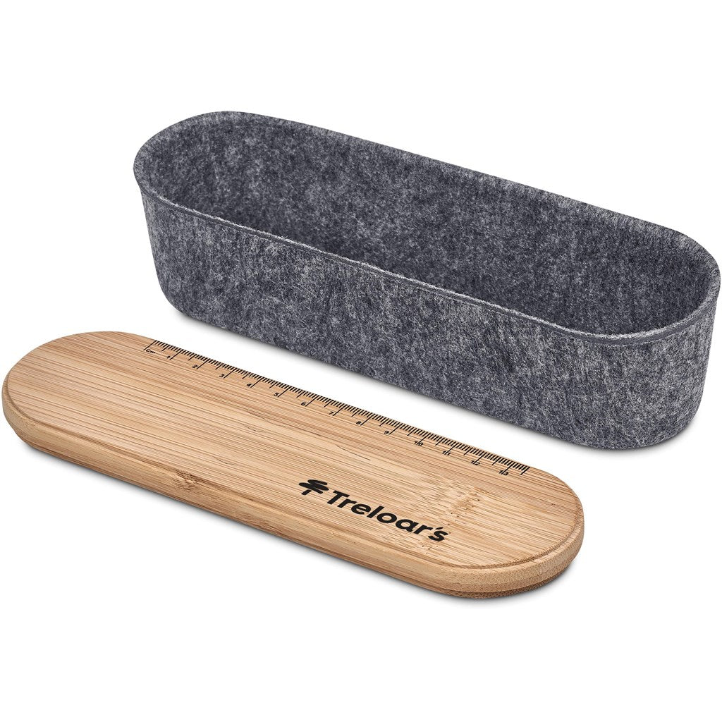 Okiyo Byoga Recycled PET Felt & Bamboo Stationery Case Mirelle Leather and Lifestyle