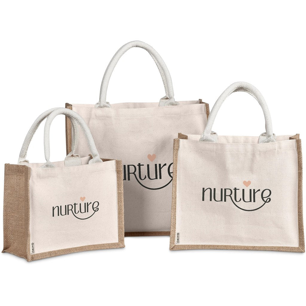 Okiyo Chinsai Maxi Jute & Cotton Tote Mirelle Leather and Lifestyle