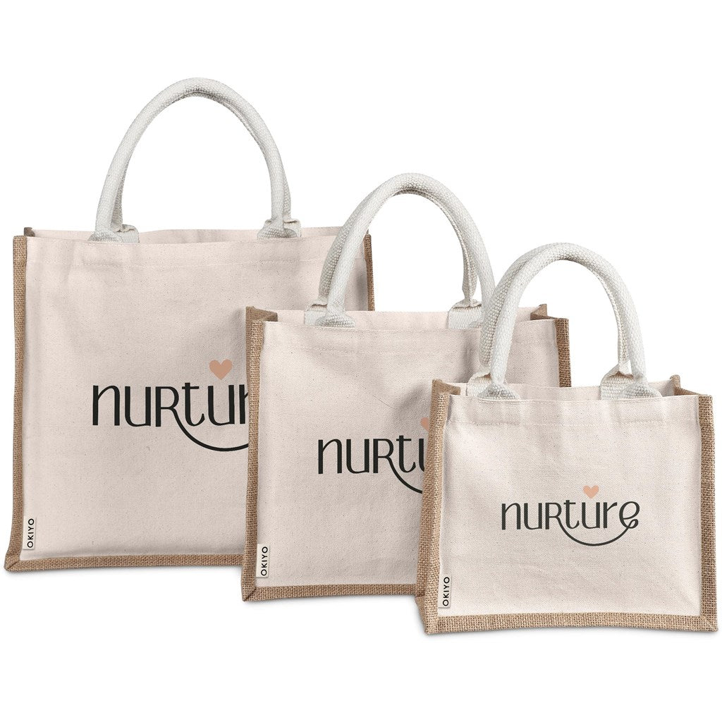 Okiyo Chinsai Maxi Jute & Cotton Tote Mirelle Leather and Lifestyle