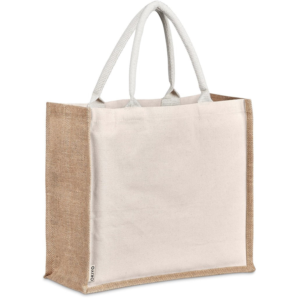 Okiyo Chinsai Maxi Jute & Cotton Tote Mirelle Leather and Lifestyle