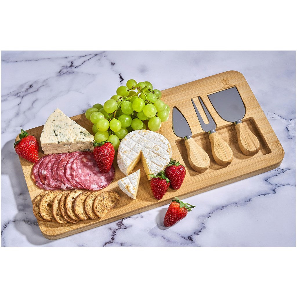 Okiyo Chizu Bamboo Cheese Board Set Mirelle Leather and Lifestyle