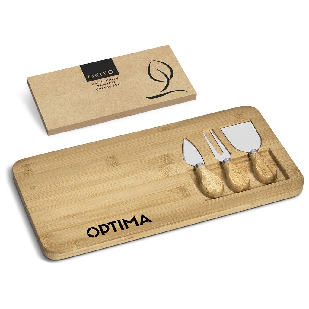 Okiyo Chizu Bamboo Cheese Board Set Mirelle Leather and Lifestyle