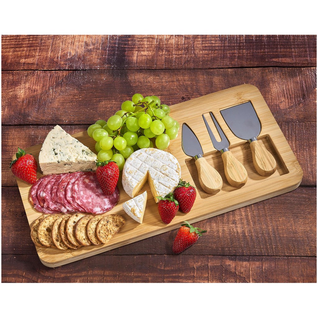 Okiyo Chizu Bamboo Cheese Board Set Mirelle Leather and Lifestyle