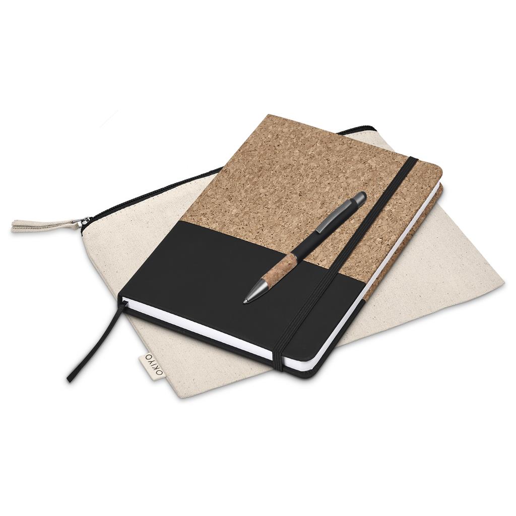Okiyo Denki Cork Notebook & Pen Set Mirelle Leather and Lifestyle