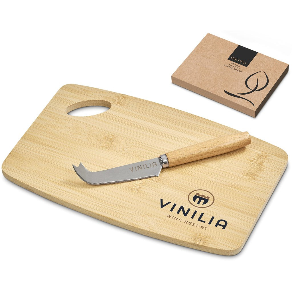 Okiyo Edamu Bamboo Cheese Board Set Mirelle Leather and Lifestyle