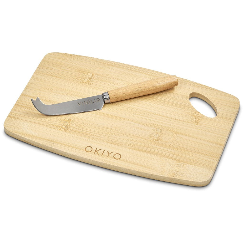 Okiyo Edamu Bamboo Cheese Board Set Mirelle Leather and Lifestyle