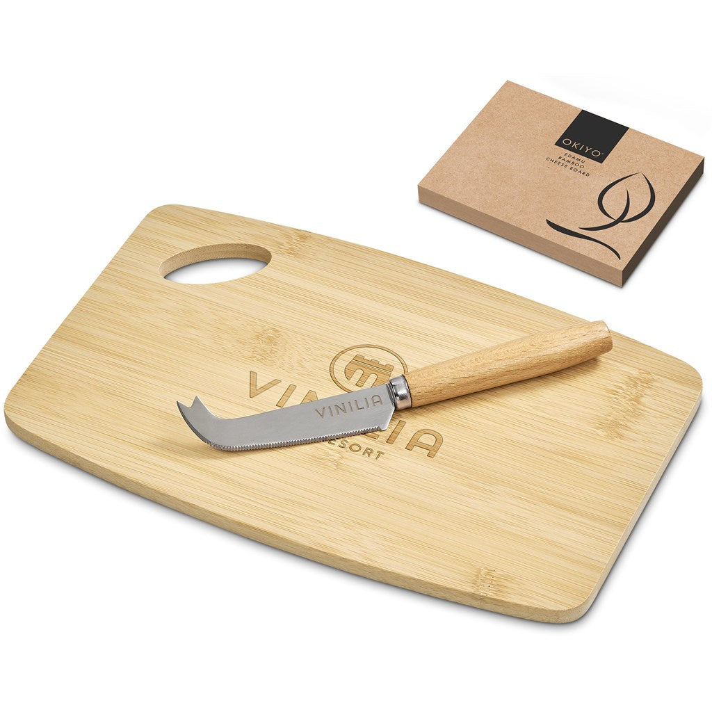 Okiyo Edamu Bamboo Cheese Board Set Mirelle Leather and Lifestyle
