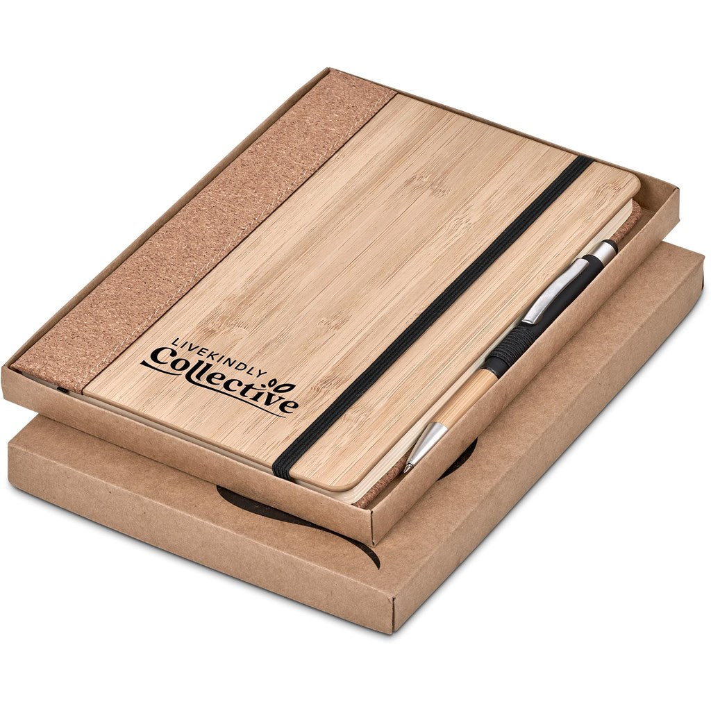 Okiyo Eri Bamboo & Cork Notebook & Pen Set ZA A5 Notebooks,Eco-Friendly Notebooks,Bamboo Products,Cork Products,Ideas for Work Mirelle Leather and Lifestyle