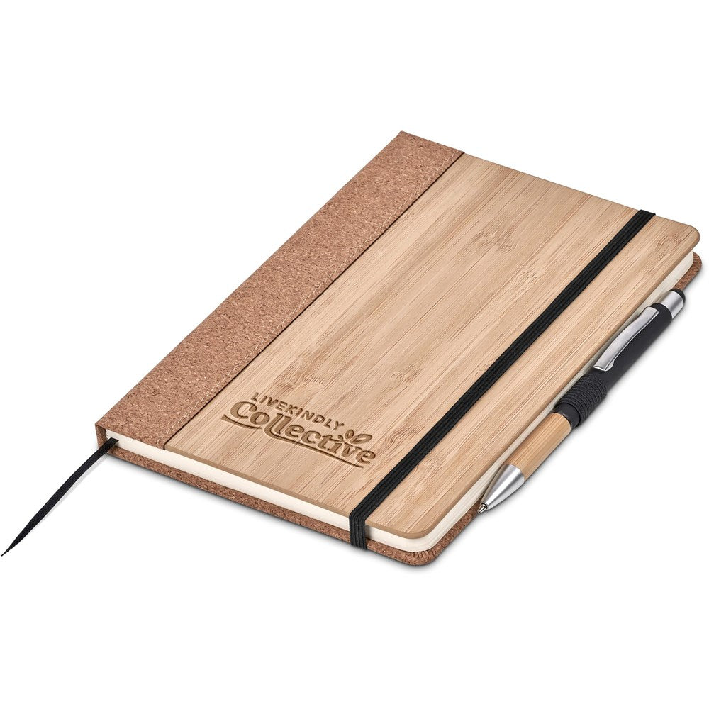 Okiyo Eri Bamboo & Cork Notebook & Pen Set ZA A5 Notebooks,Eco-Friendly Notebooks,Bamboo Products,Cork Products,Ideas for Work Mirelle Leather and Lifestyle