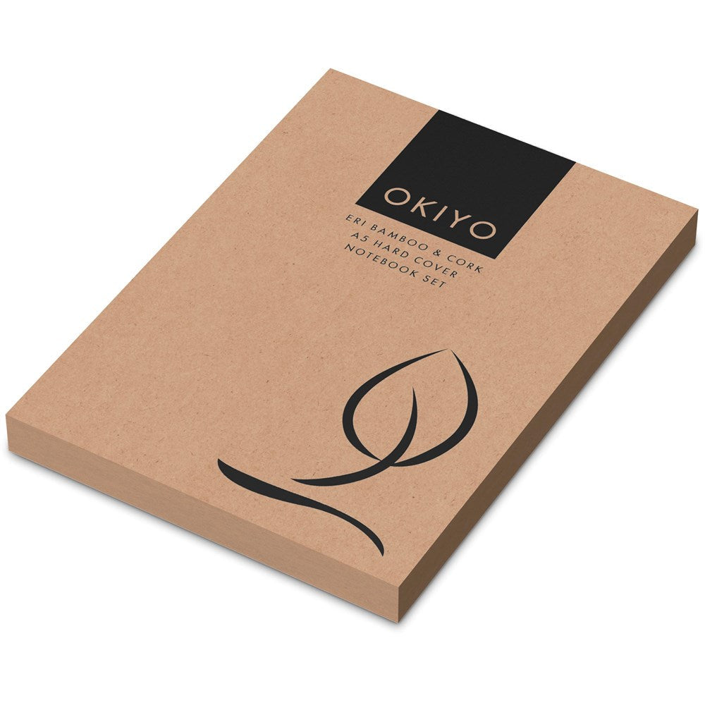 Okiyo Eri Bamboo & Cork Notebook & Pen Set ZA A5 Notebooks,Eco-Friendly Notebooks,Bamboo Products,Cork Products,Ideas for Work Mirelle Leather and Lifestyle