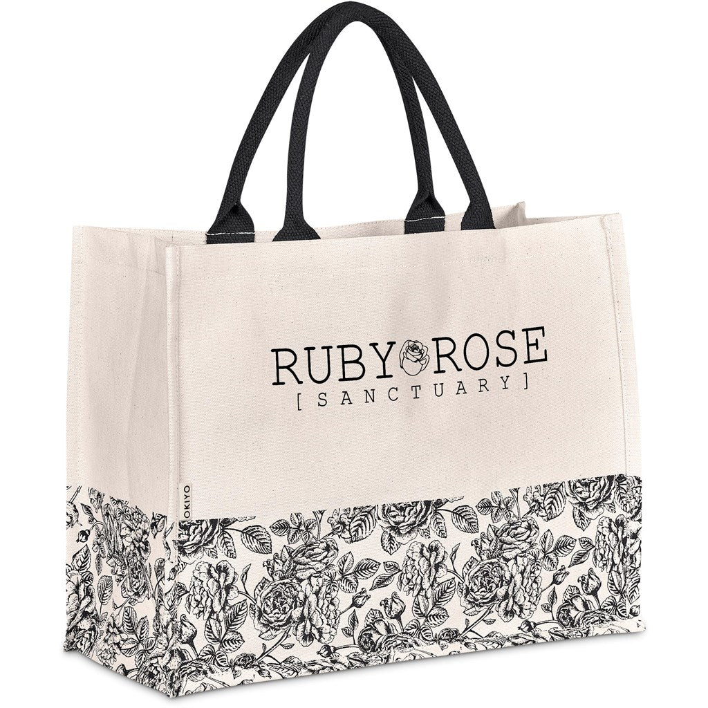 Okiyo Hana Printed Cotton Tote Mirelle Leather and Lifestyle