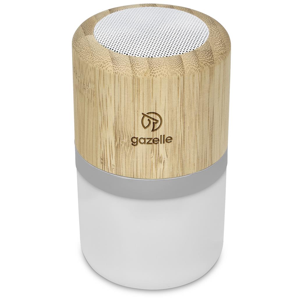 Okiyo Heiwa Bamboo Bluetooth Speaker & Night Light Mirelle Leather and Lifestyle