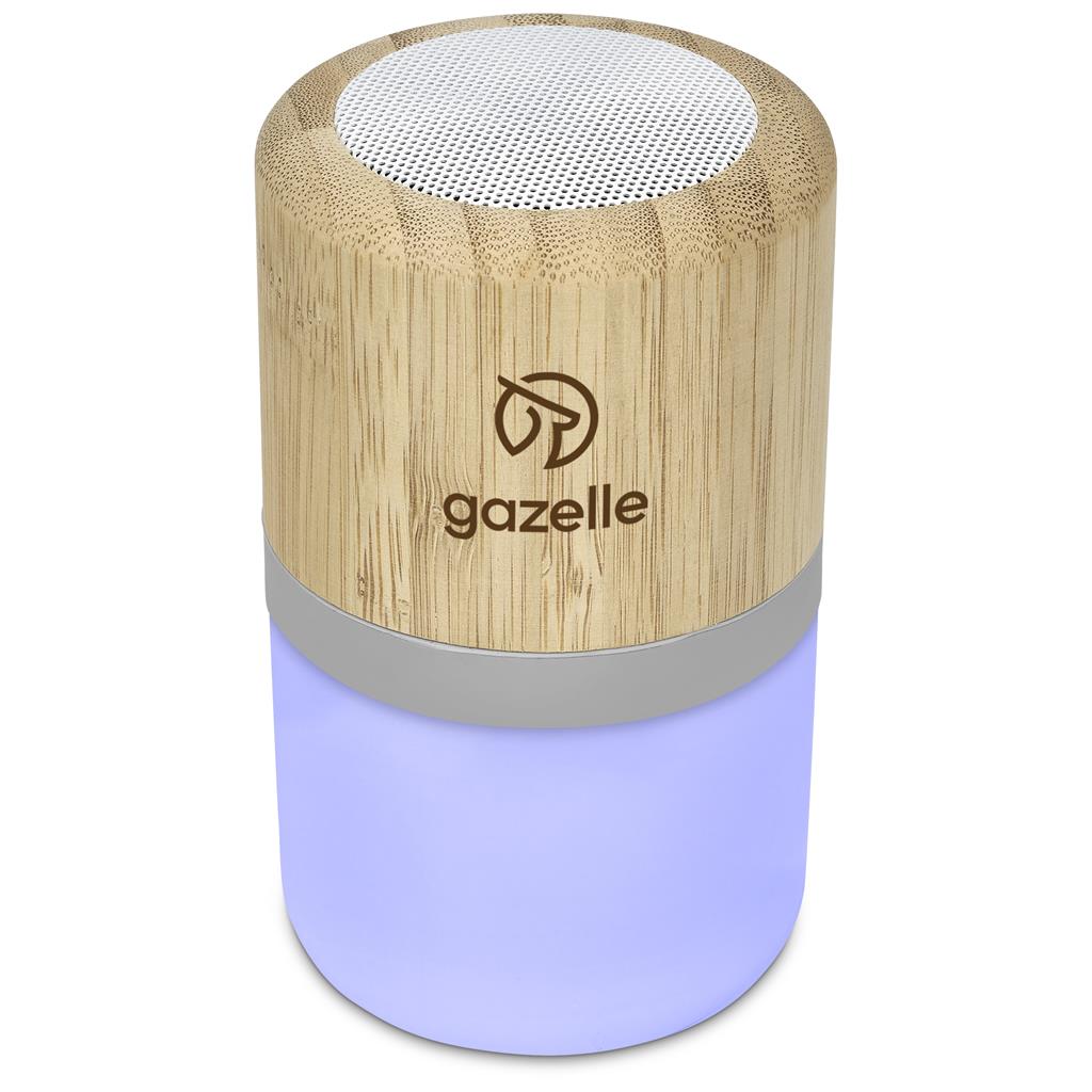 Okiyo Heiwa Bamboo Bluetooth Speaker & Night Light Mirelle Leather and Lifestyle