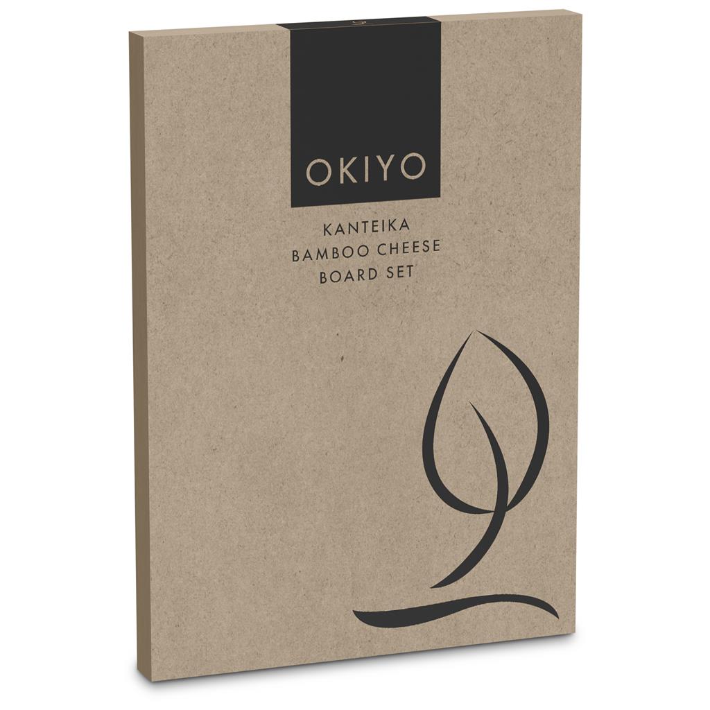 Okiyo Kanteika Bamboo Cheese Board Set Mirelle Leather and Lifestyle