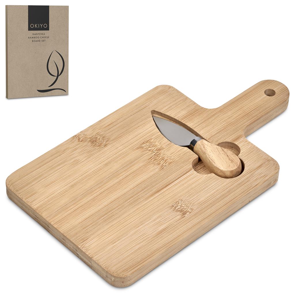 Okiyo Kanteika Bamboo Cheese Board Set Mirelle Leather and Lifestyle