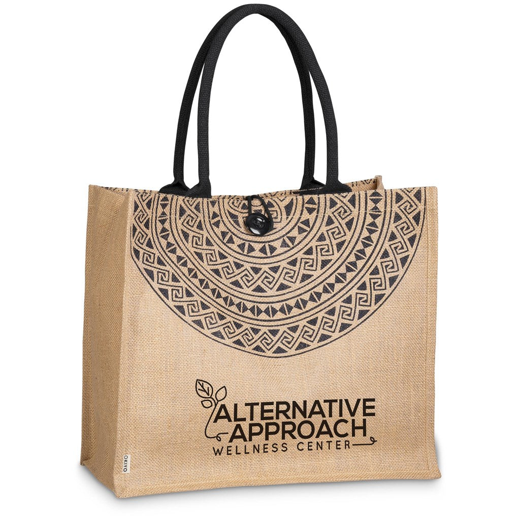 Okiyo Kashira Jute Tote Mirelle Leather and Lifestyle