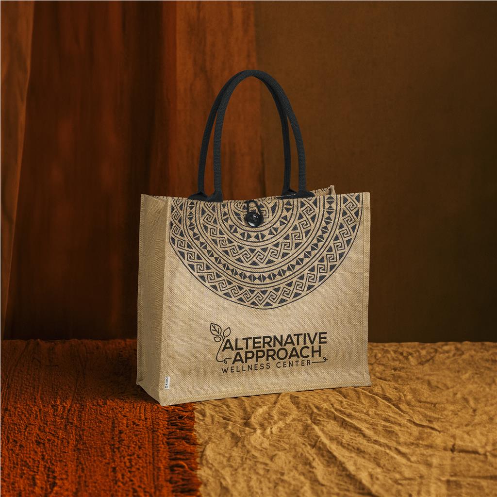 Okiyo Kashira Jute Tote Mirelle Leather and Lifestyle