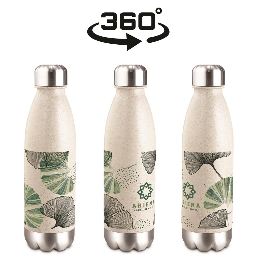 Okiyo Kimi Wheat Straw Water Bottle - 680ml Mirelle Leather and Lifestyle