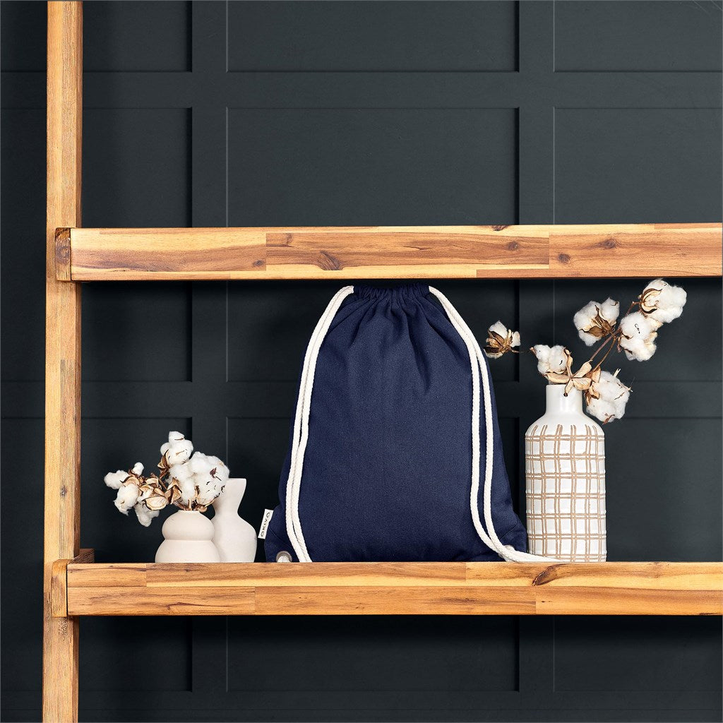 Okiyo Kinchaku Recycled Canvas Drawstring Bag Mirelle Leather and Lifestyle