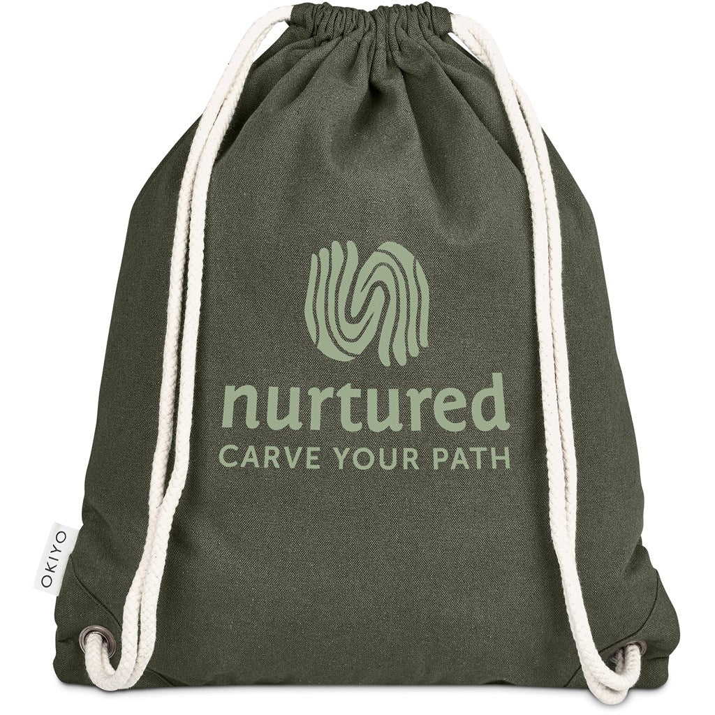 Okiyo Kinchaku Recycled Canvas Drawstring Bag Mirelle Leather and Lifestyle