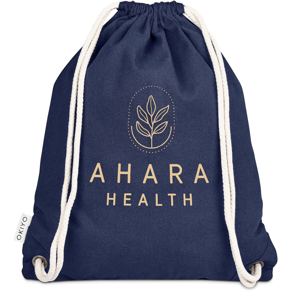 Okiyo Kinchaku Recycled Canvas Drawstring Bag Mirelle Leather and Lifestyle