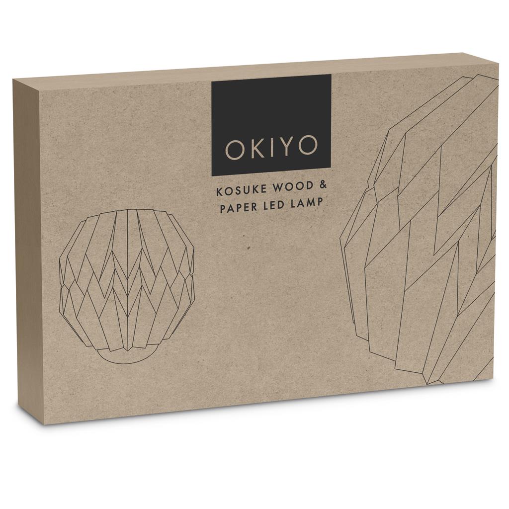 Okiyo Kosuke Wood & Paper LED Lamp Mirelle Leather and Lifestyle