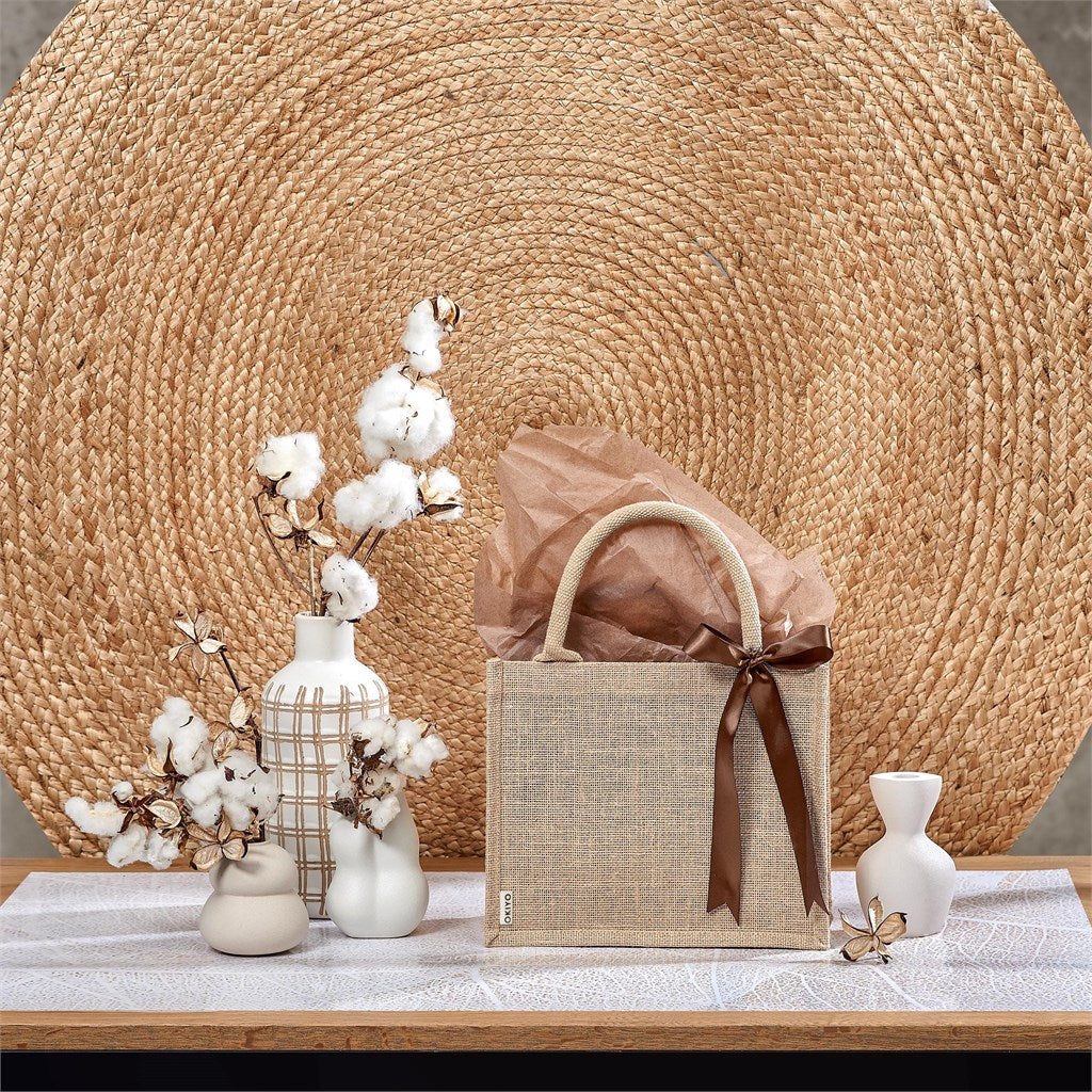 Okiyo Miyag Midi Jute Gift Bag Mirelle Leather and Lifestyle
