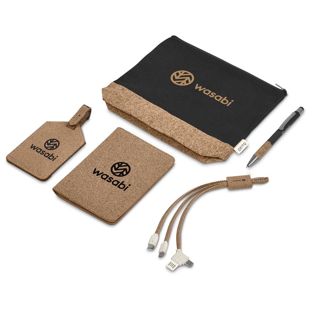 Okiyo Ryoko Cork Gift Set ZA Travel Gifts,Travel Accessories,Sets,Combo Sets Mirelle Leather and Lifestyle