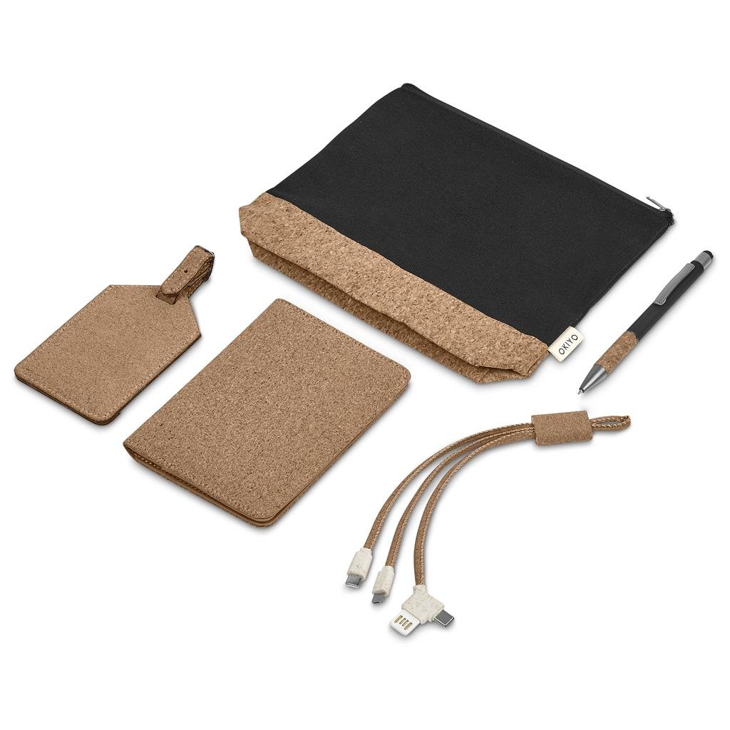 Okiyo Ryoko Cork Gift Set ZA Travel Gifts,Travel Accessories,Sets,Combo Sets Mirelle Leather and Lifestyle