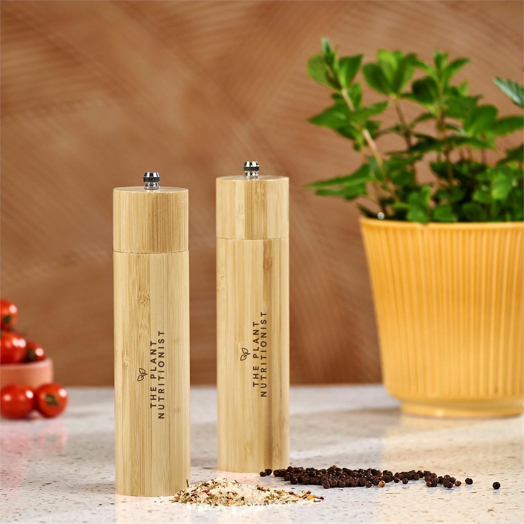 Okiyo Shioki Bamboo Salt or Pepper Mill Mirelle Leather and Lifestyle