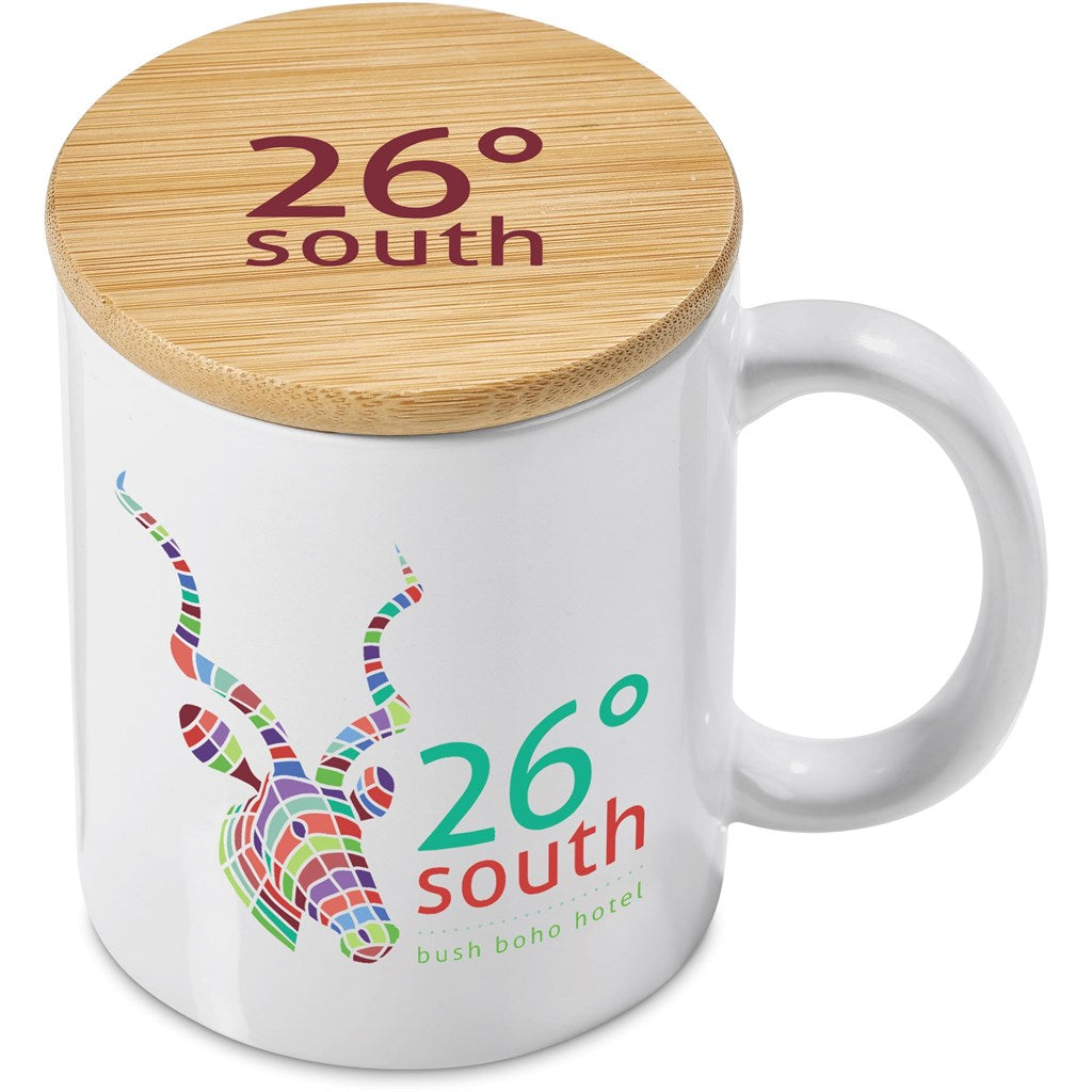 Okiyo Sozo Bamboo & Ceramic Sublimation Coffee Mug - 330ml Mirelle Leather and Lifestyle