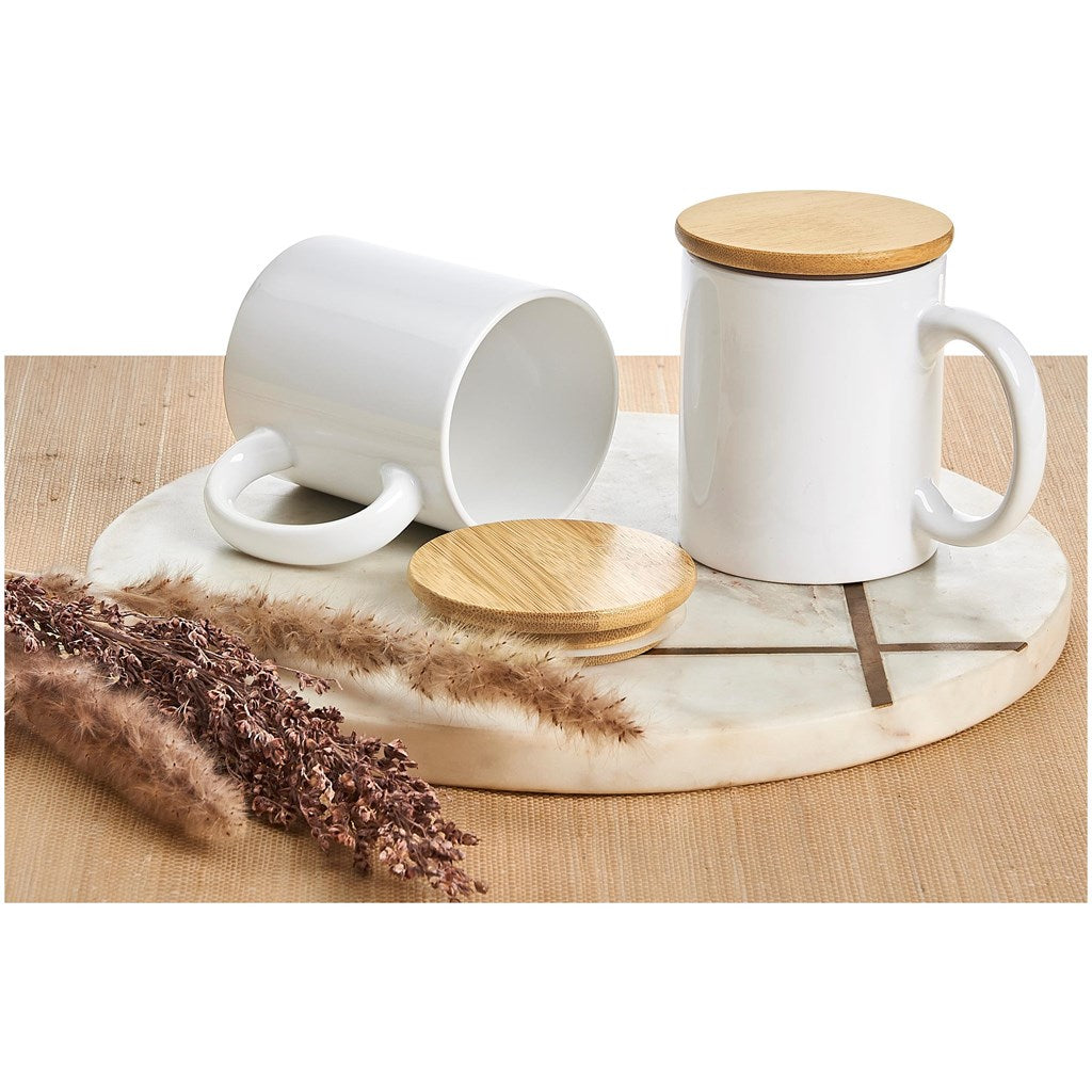 Okiyo Sozo Bamboo & Ceramic Sublimation Coffee Mug - 330ml Mirelle Leather and Lifestyle