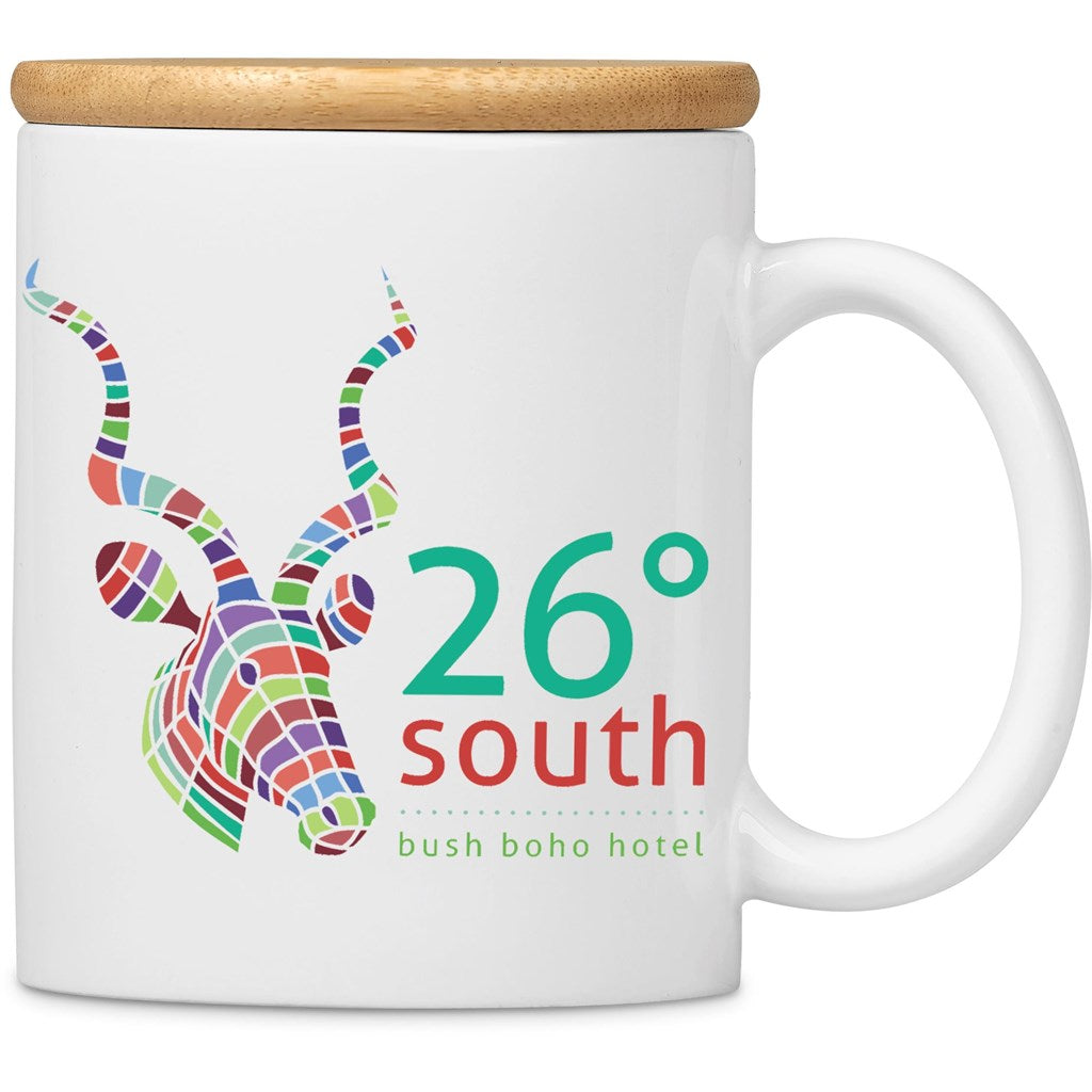 Okiyo Sozo Bamboo & Ceramic Sublimation Coffee Mug - 330ml Mirelle Leather and Lifestyle