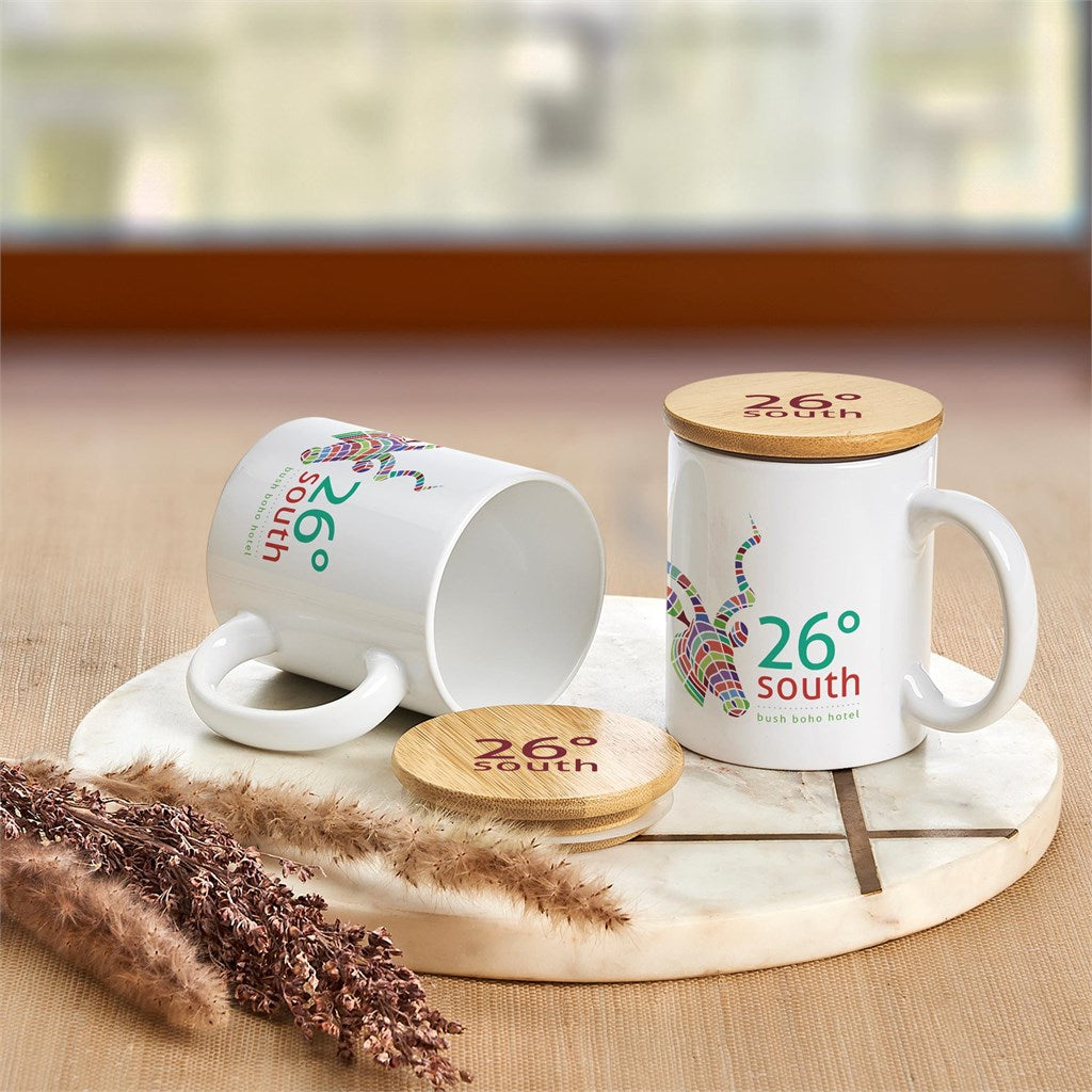 Okiyo Sozo Bamboo & Ceramic Sublimation Coffee Mug - 330ml Mirelle Leather and Lifestyle