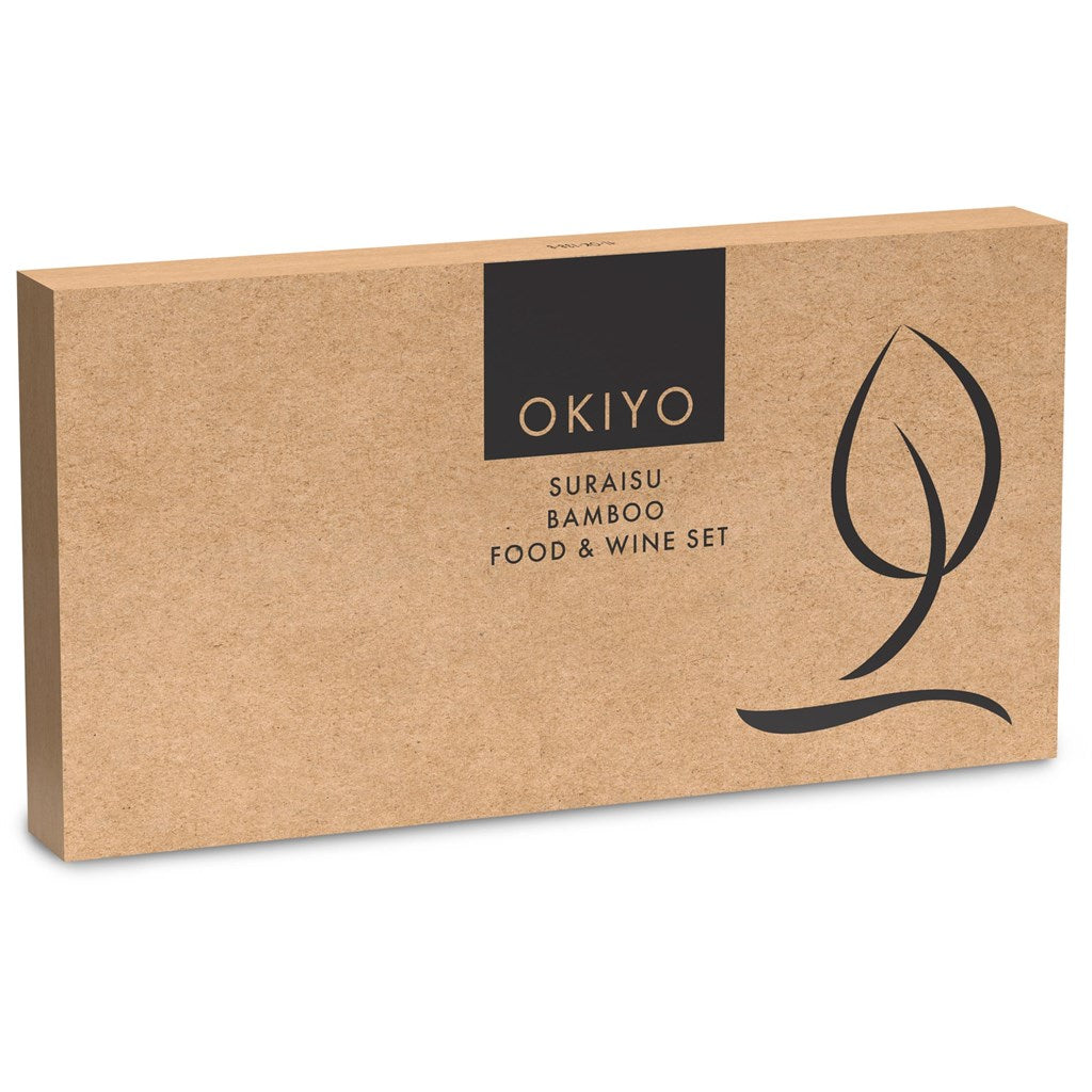 Okiyo Suraisu Bamboo Food & Wine Set Mirelle Leather and Lifestyle