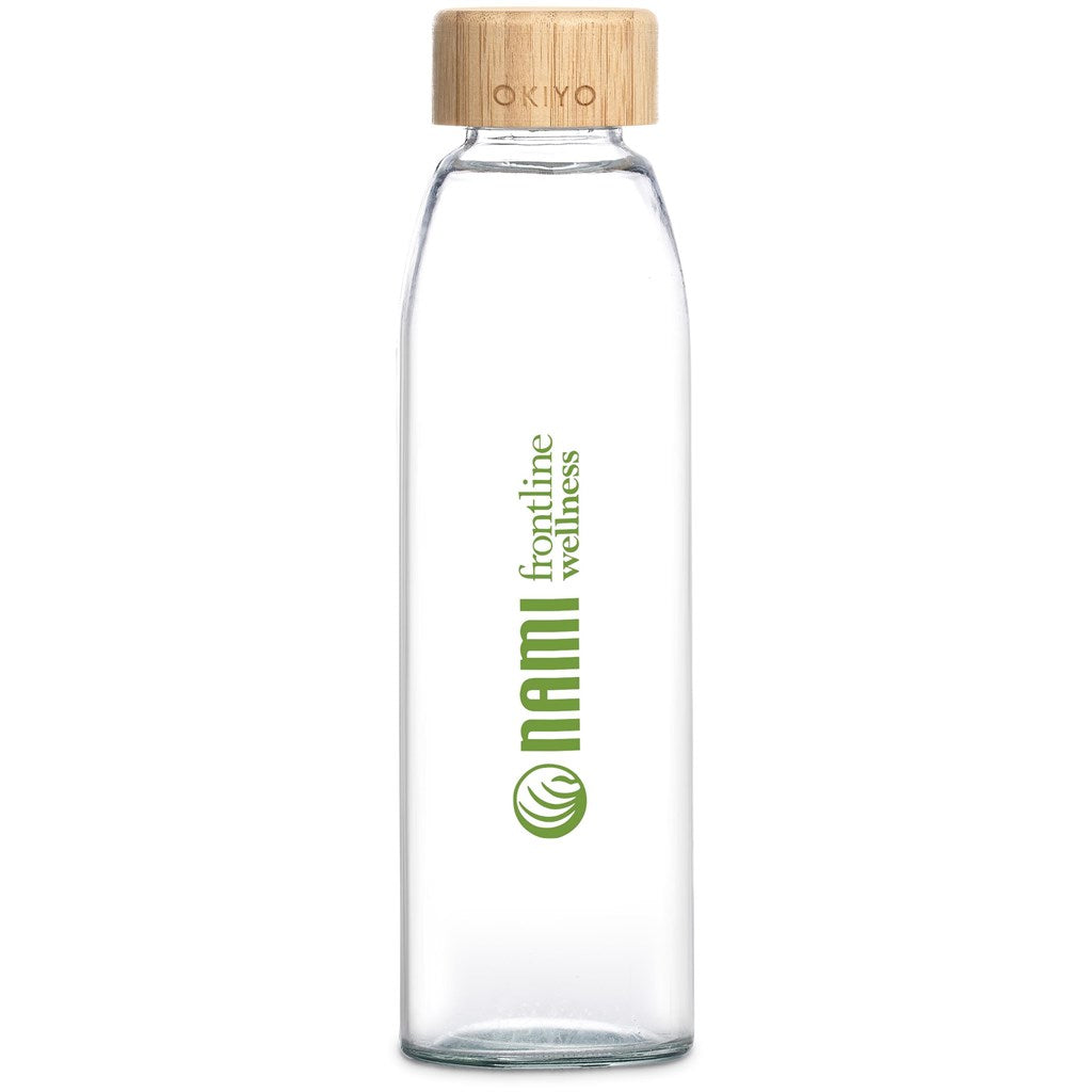 Okiyo Wabi-Sabi Glass Water Bottle - 500ml Mirelle Leather and Lifestyle