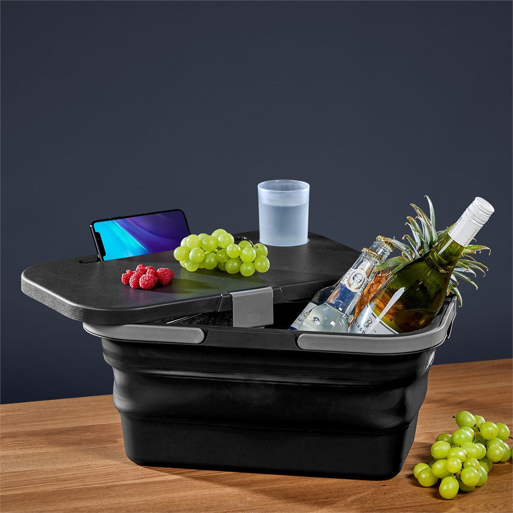 Serendipio Brannigan Collapsible Picnic Basket Mirelle Leather and Lifestyle