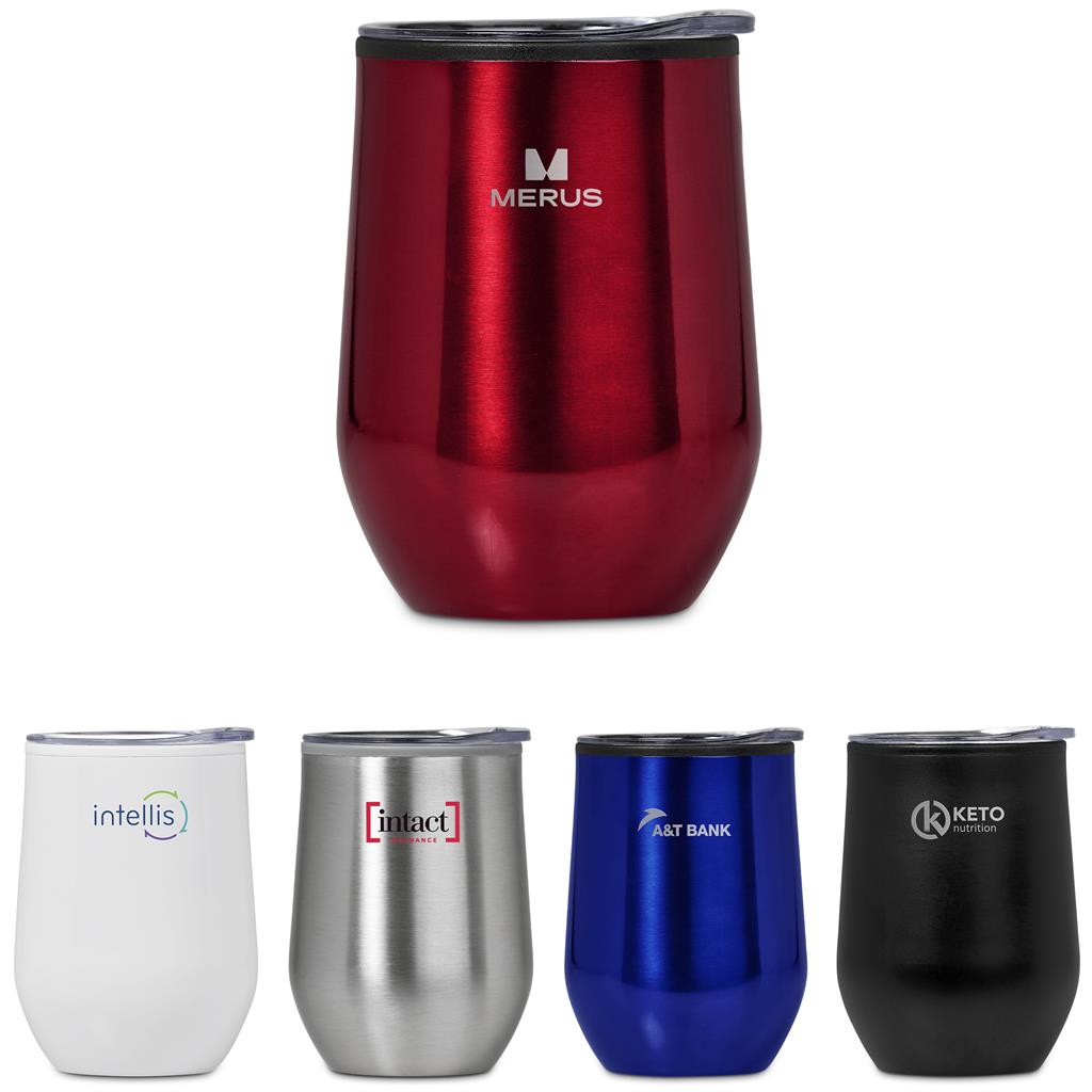 Serendipio Madison Stainless Steel & Plastic Double-Wall Tumbler - 350ml Mirelle Leather and Lifestyle